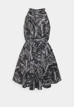 MICHAEL Michael Kors Damen PALM CHAIN NECK - Cocktailkleid/festliches Kleid - White/black -MICHAEL Michael Kors Verkaufsgeschäft fc87980ba22749d996f9d25b95a04380