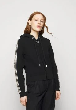 MICHAEL Michael Kors Damen LOGO ZIP HOODIE - Strickjacke - Black
