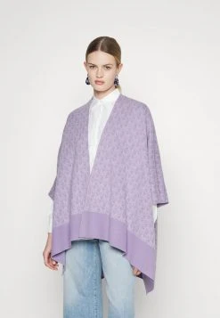 MICHAEL Michael Kors Damen BOLD INTARSIA PONCHO - Cape - Lavender Mist
